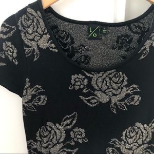 Black and Gold Floral Dress